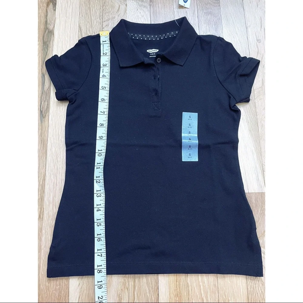 OLD NAVY Girl’s Short-Sleeve Pique Polo in Black